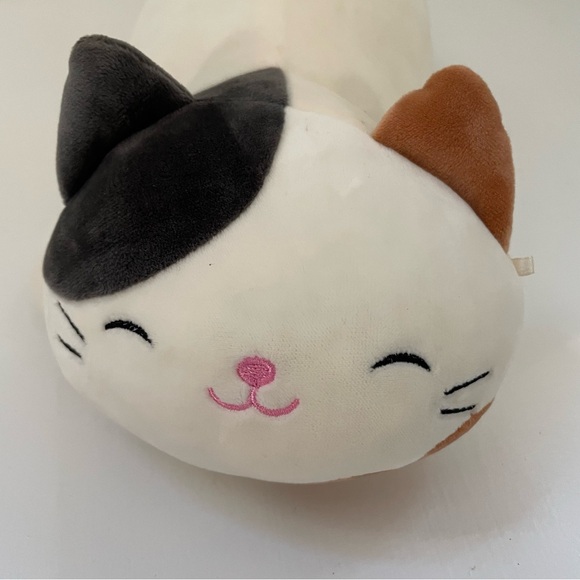 Squishmallow 12" Cam The Cat HugMees Laying Belly 2019 Cream Brown Stuffed Plush - Picture 3 of 8